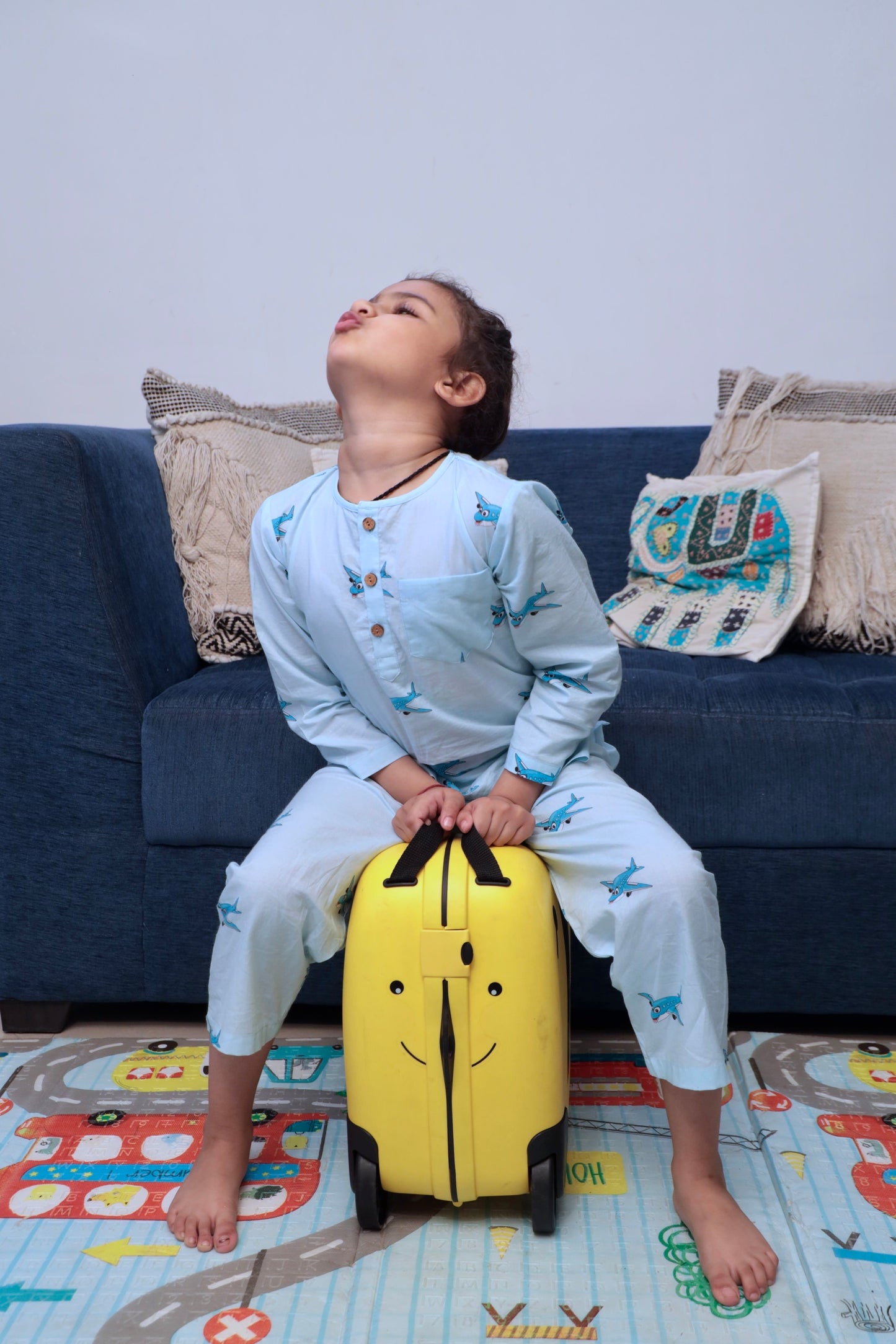 Little Aviator - Unisex kids pure cotton night suit