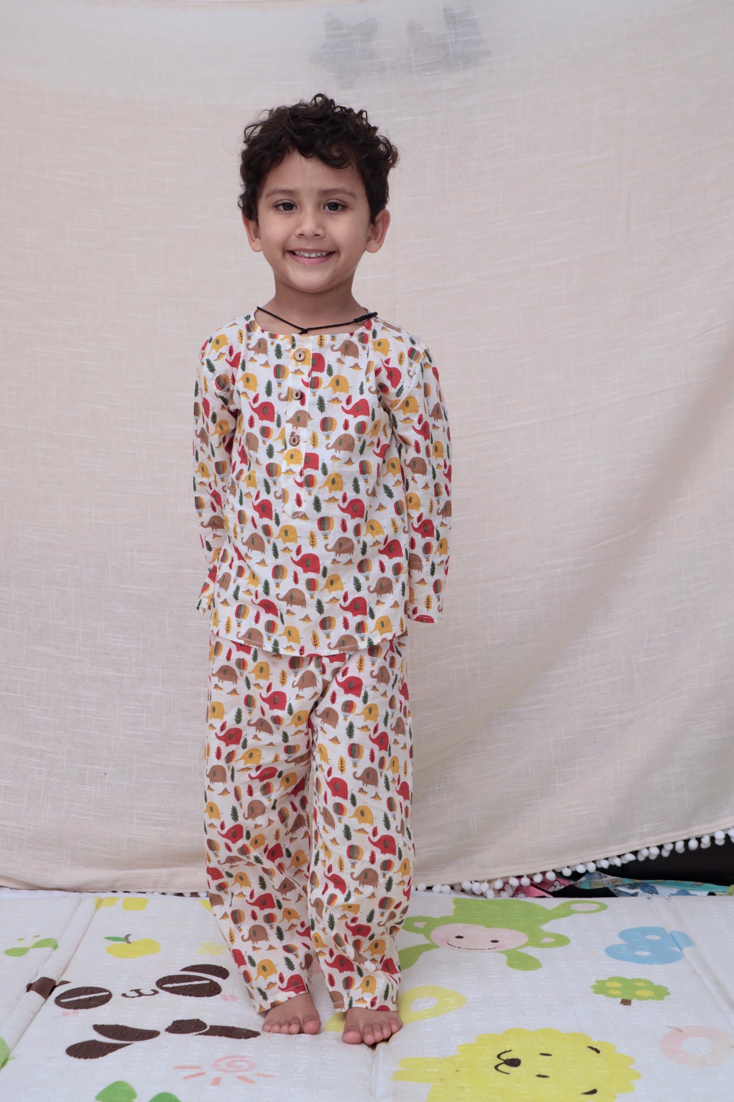 Jungle Snooze - Kids pure cotton night suit
