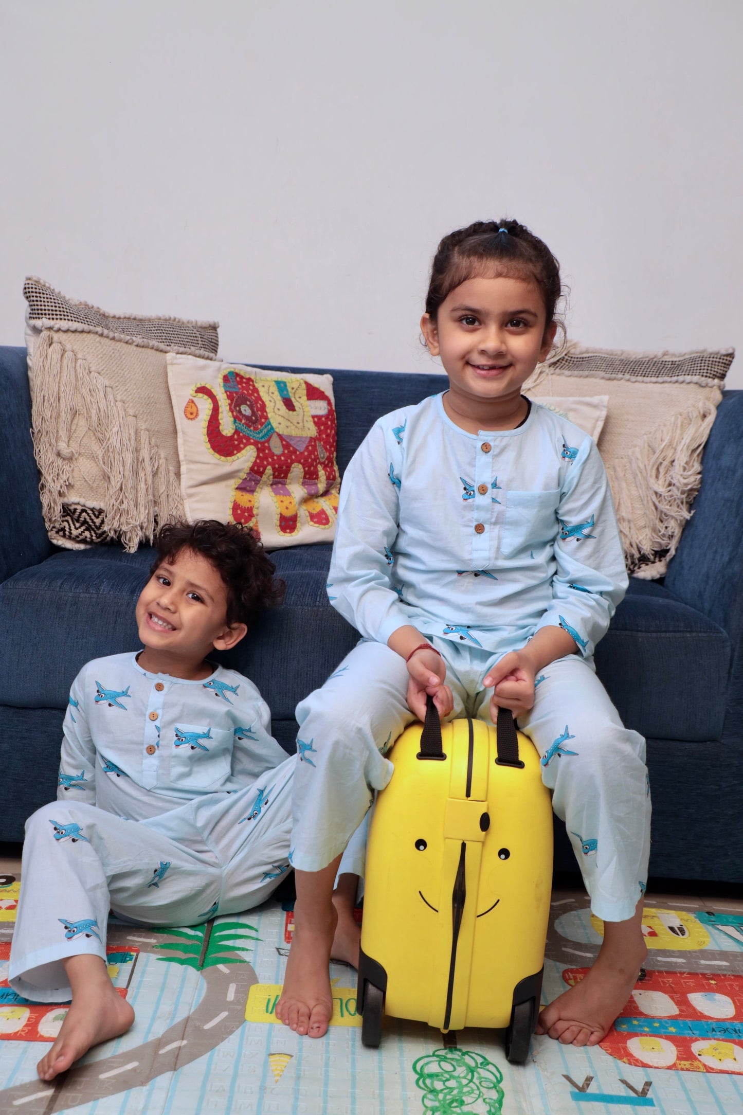 Little Aviator - Unisex kids pure cotton night suit