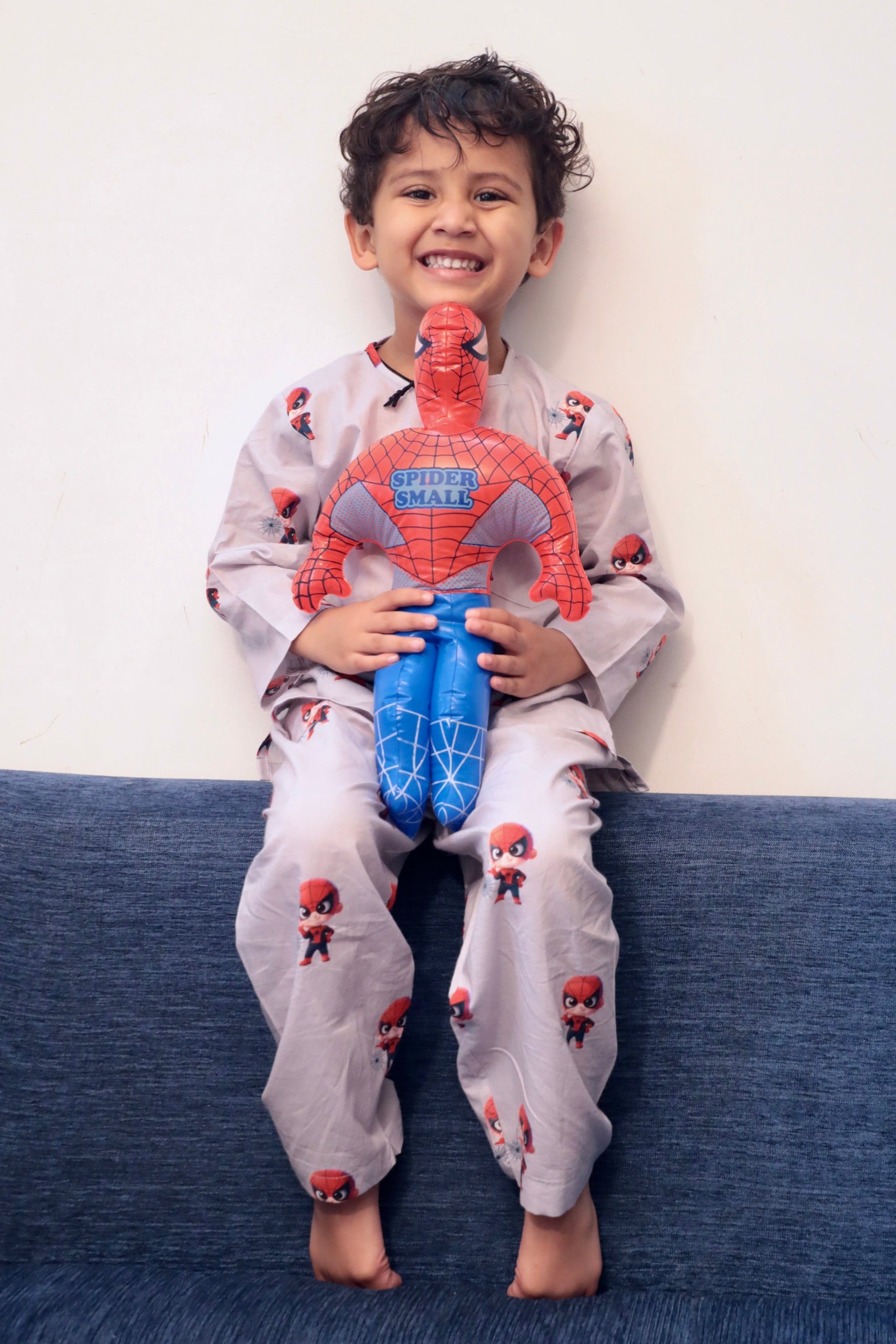 Spidey Snooze - Unisex Kids Pure Cotton Night Suit Secondary image