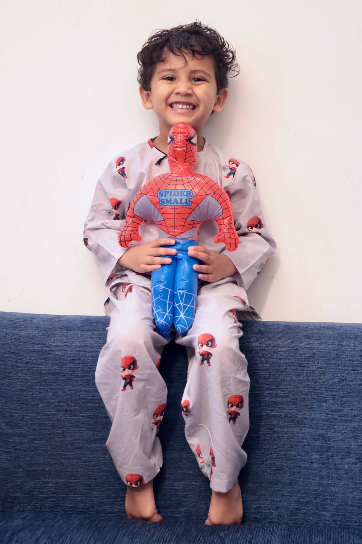 Spidey Snooze - Unisex Kids Pure Cotton Night Suit Secondary image