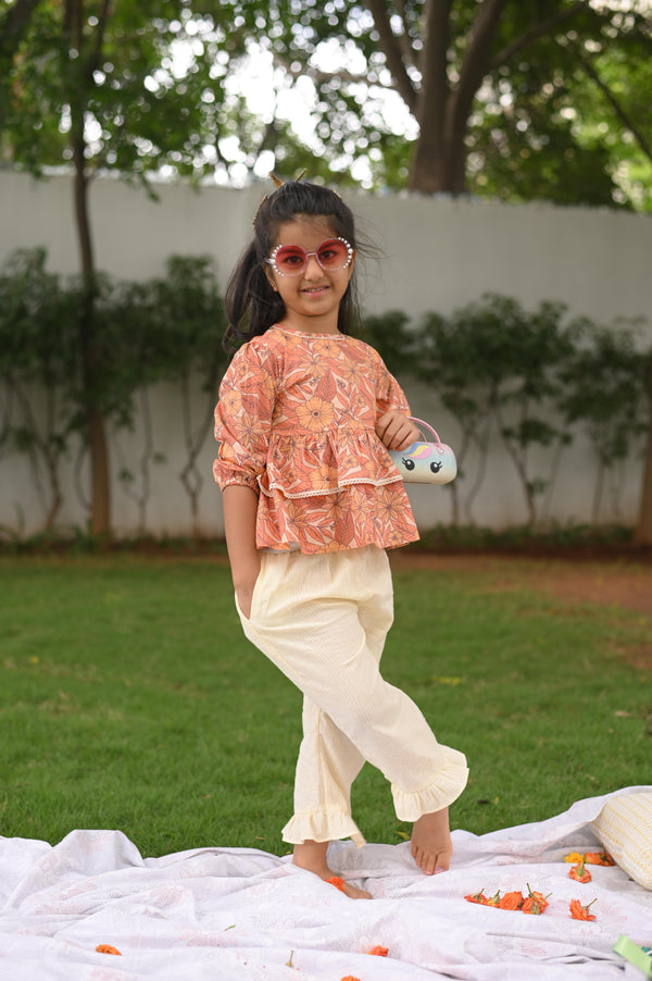 Autumn Petals - Top & Pants Set