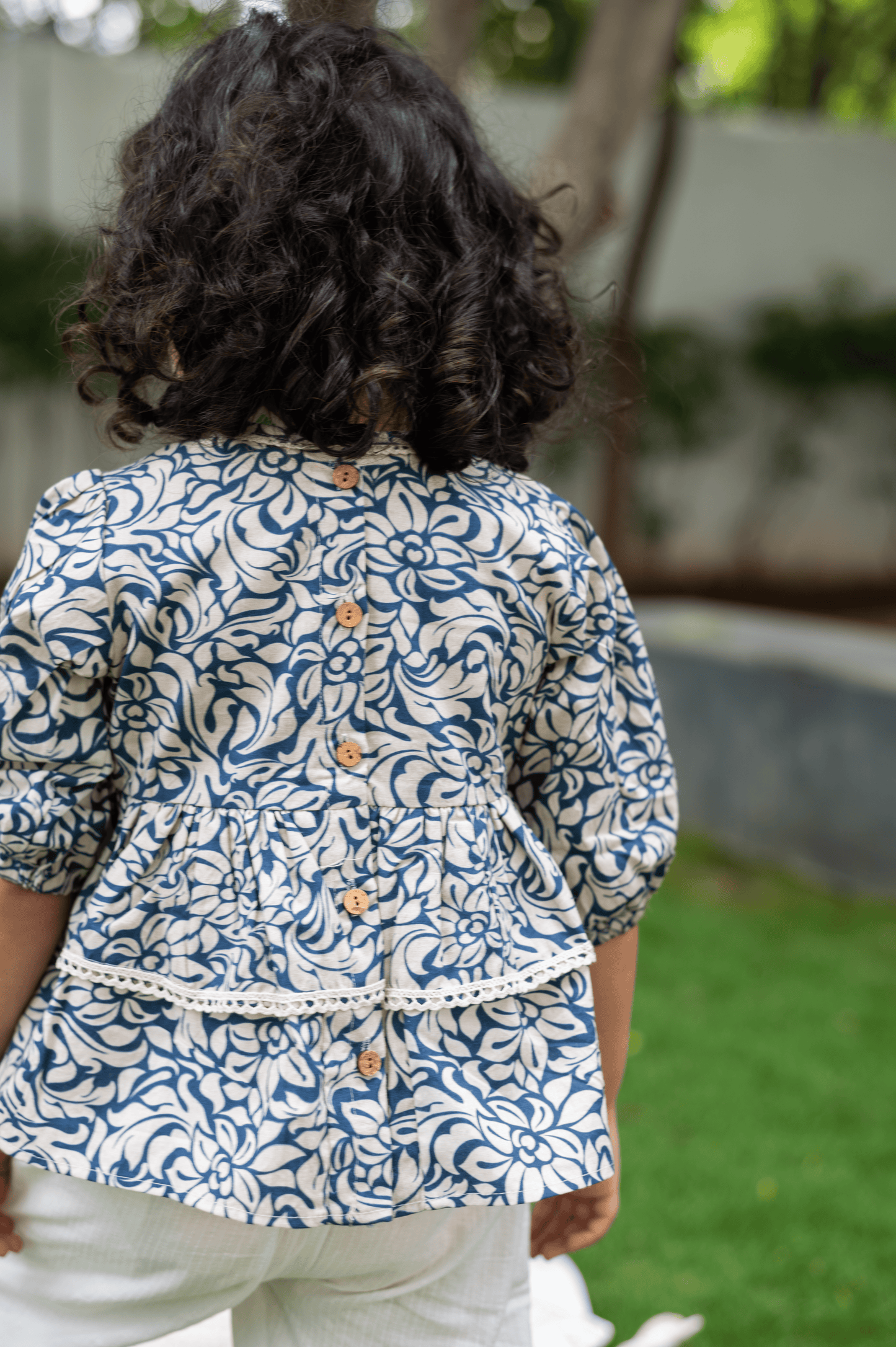 Blue Floral - Top & Pants Set
