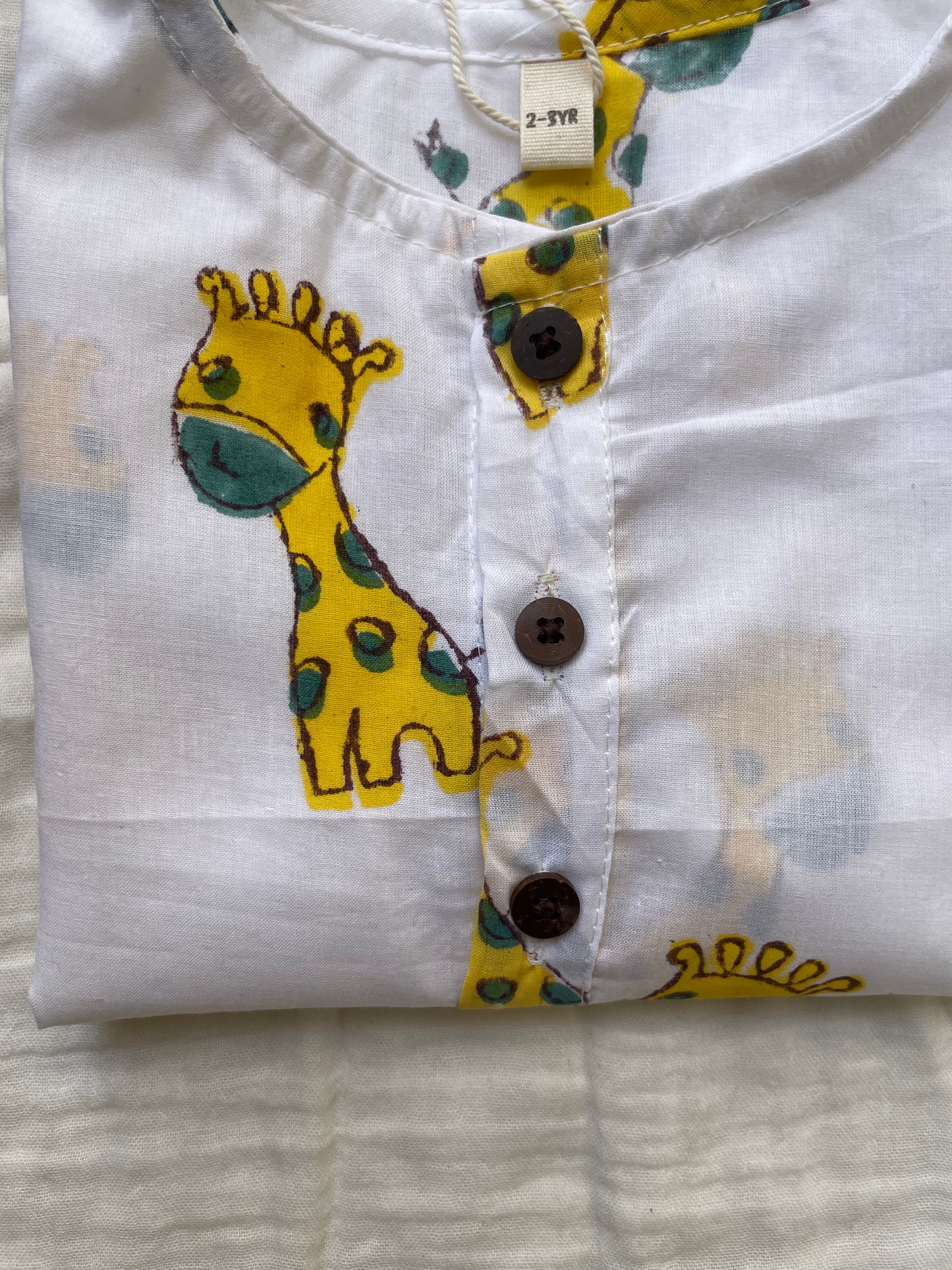 Dreamy Giraffes - Kids pure cotton night suit