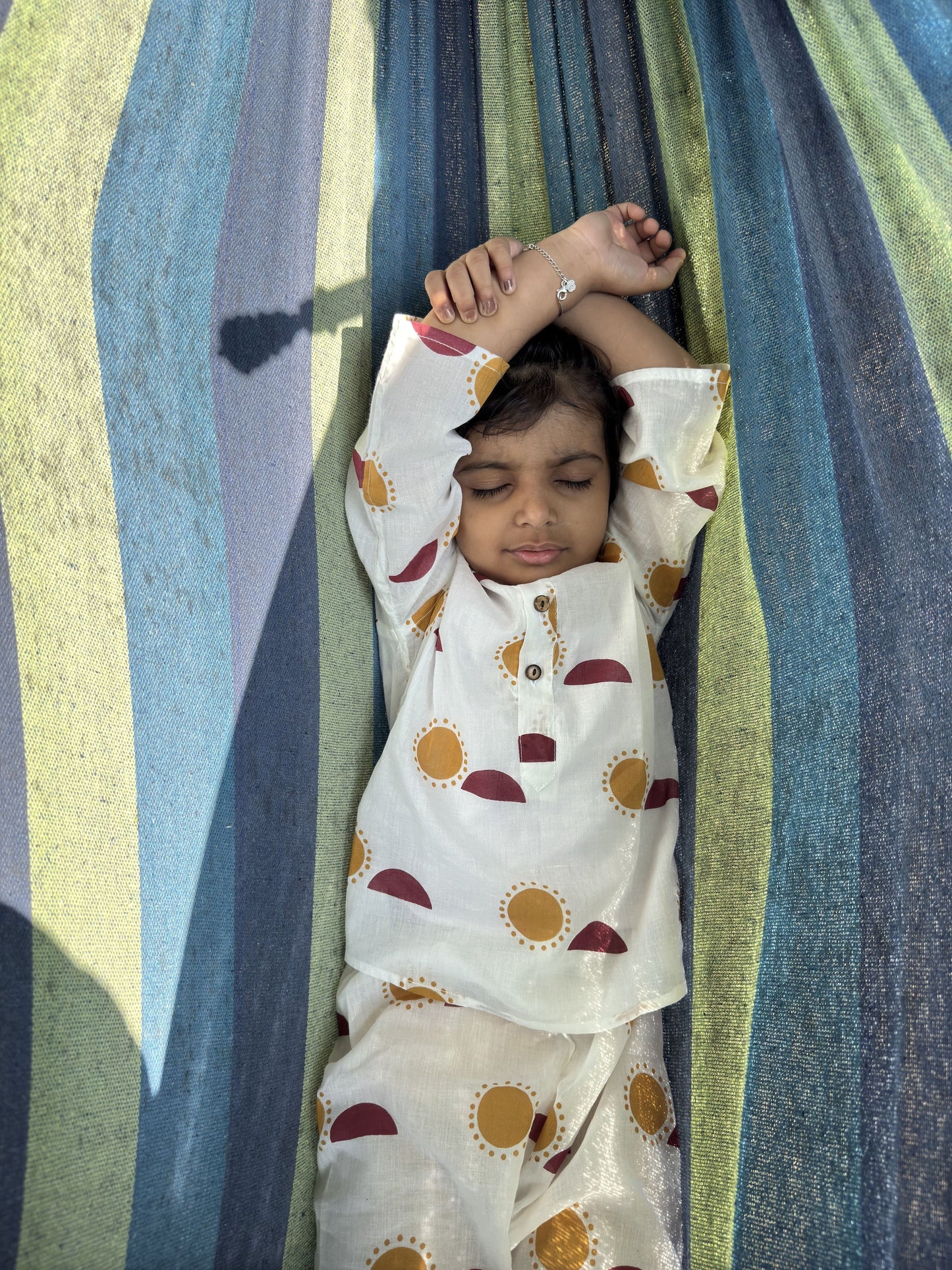 Sun & Moon Sleepwear - Kids pure cotton sun & moon printed night suit