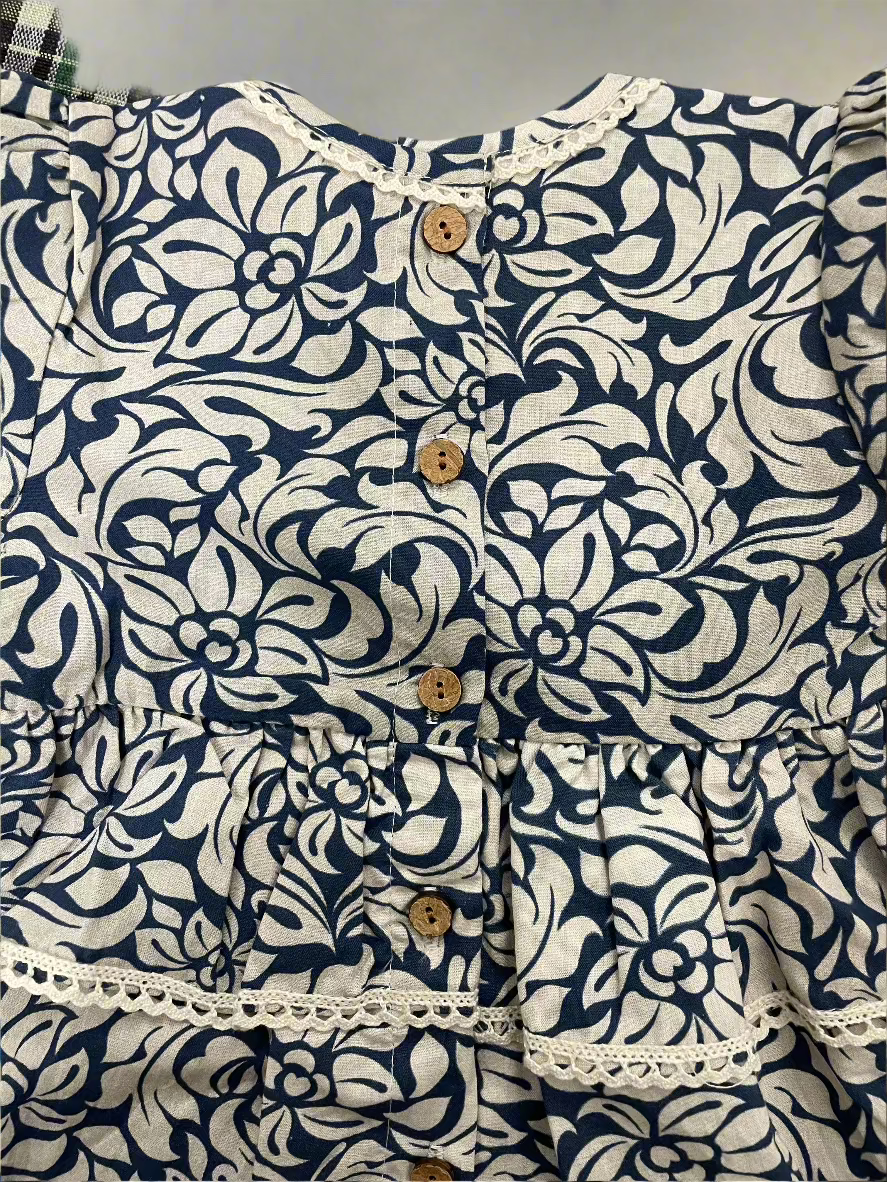 Blue Floral - Top & Pants Set